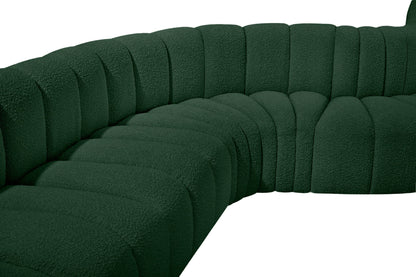 Arc - Boucle Fabric 8 Piece Curved Modular Sofa