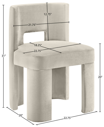 Zuno - Velvet Performance Fabric Upholstered Dining Chair (Set of 2)