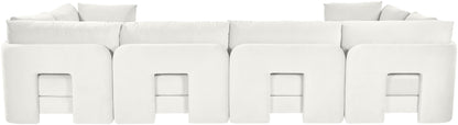 Hammond - Velvet Performance Fabric Upholstered 6 Piece U-Shaped Sectional