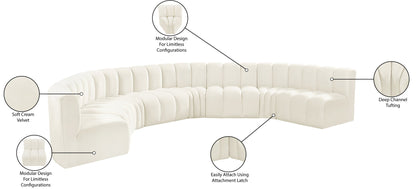 Arc - Velvet Modular U-Shaped Sectional