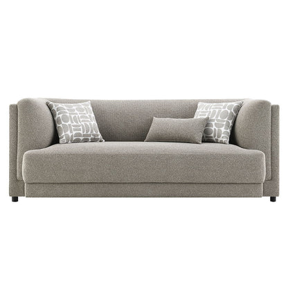 Glenda - Sofa With 3 Pillows - Gray Chenille