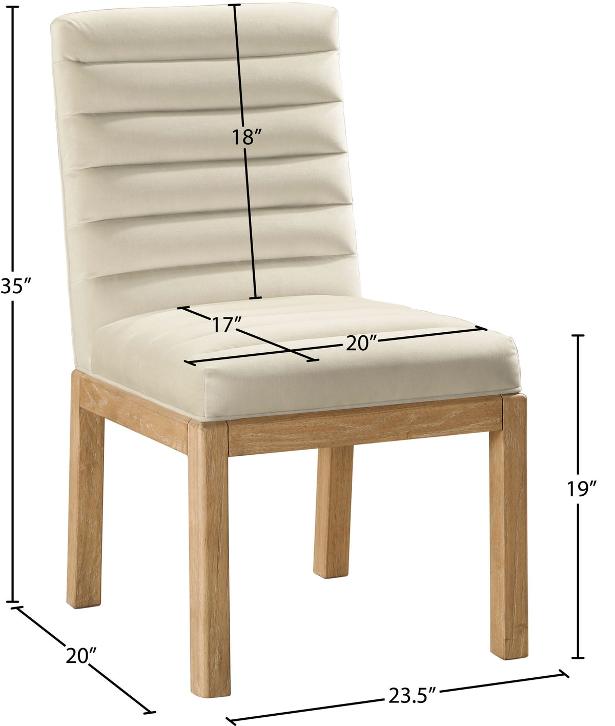 Evelyn - Dining Chair With Natural Legs