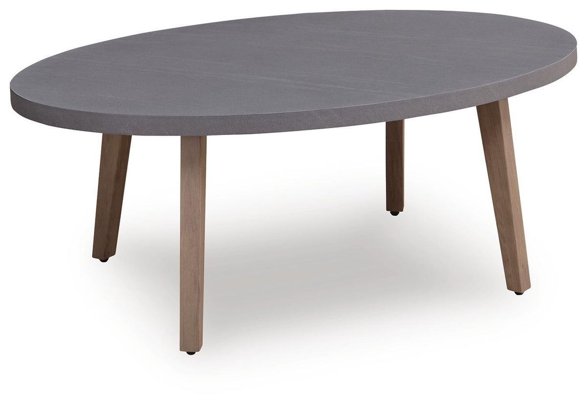 Harmony Headlands - Oval Cocktail Table - Natural / Gray
