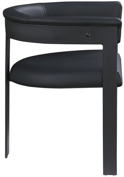 Romeo - Faux Leather Dining Chair With Black Base (Set of 2)