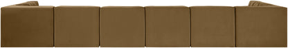 Rummi - Velvet Performance Fabric Upholstered 8 Piece Modular Sectional (With 2 Corner Chairs)