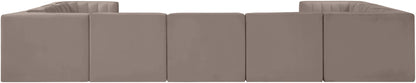 Rummi - Velvet Performance Fabric Upholstered 9 Piece Modular Sectional