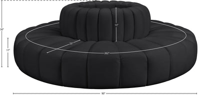 Arc - Faux Leather 8 Piece Round Modular Sofa