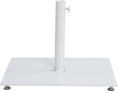 Amalfi - Aluminum Patio Umbrella - White Base / White Pole