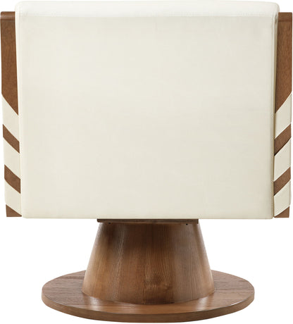 Millwin - Swivel Accent Chair With Brown Base