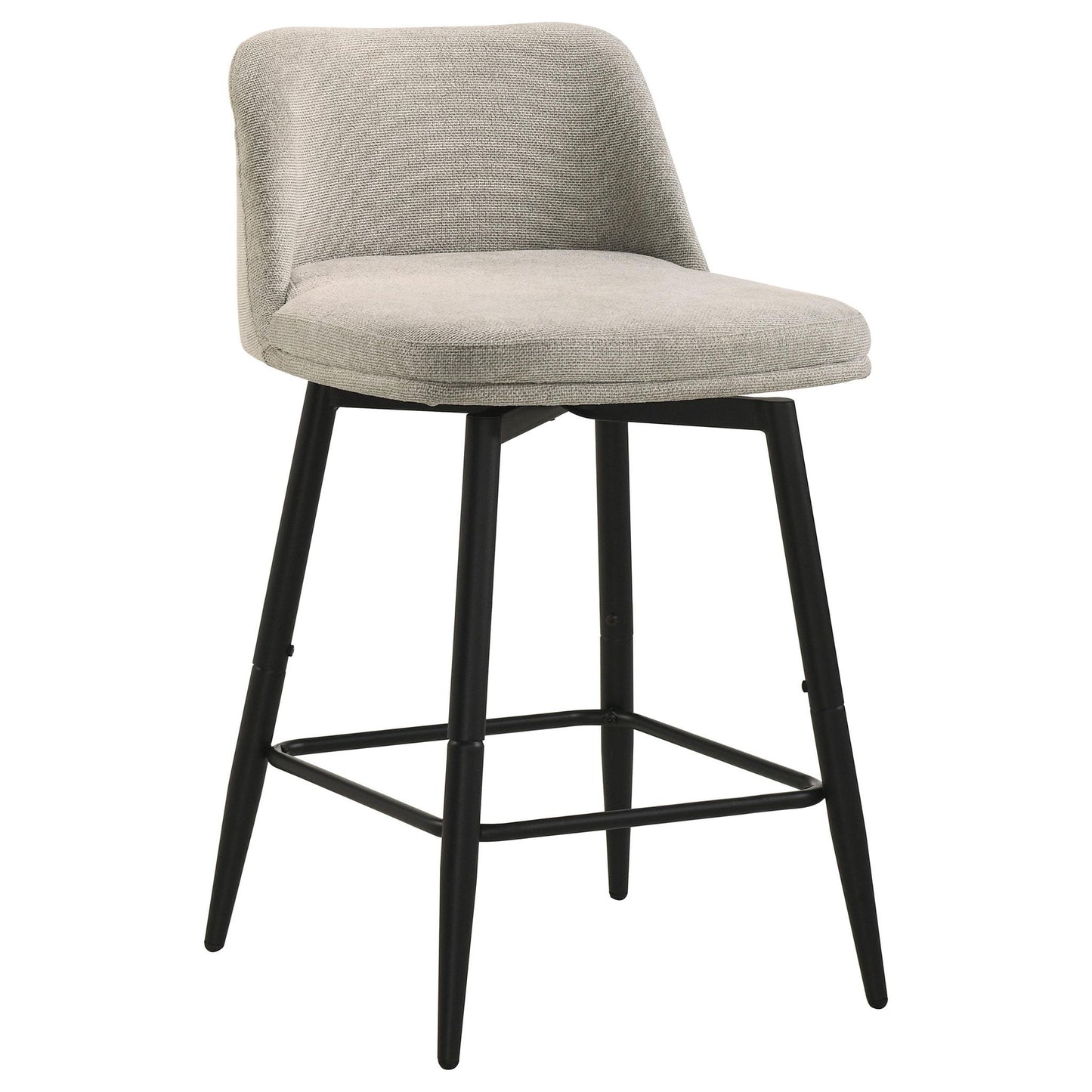 Mellor Fabric Upholstered Swivel Counter Chair Slate Brown (Set of 2)