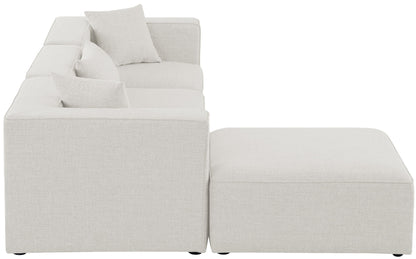 Cube - Linen 4 Piece Modular Sectional With Chaise