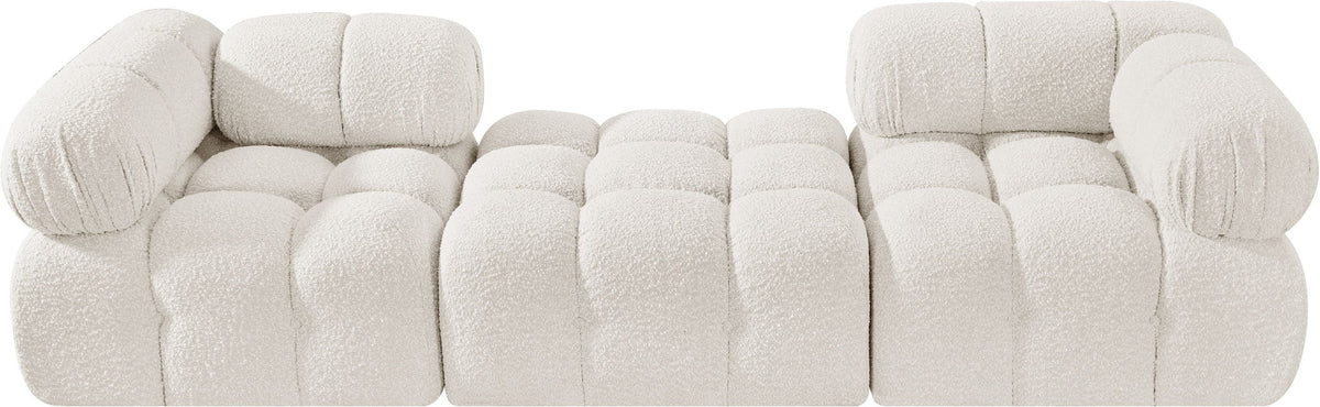Ames - 3 Piece Boucle Modular Sofa With 1 Backless Seat