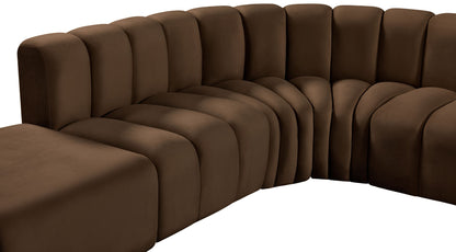 Arc - Velvet 6 Piece Corner Modular Sofa