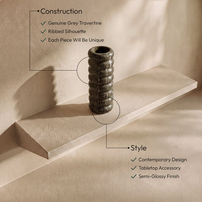 Rousse - Travertine Vase