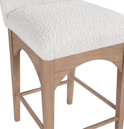 Waldorf - Boucle Stool With Natural Legs