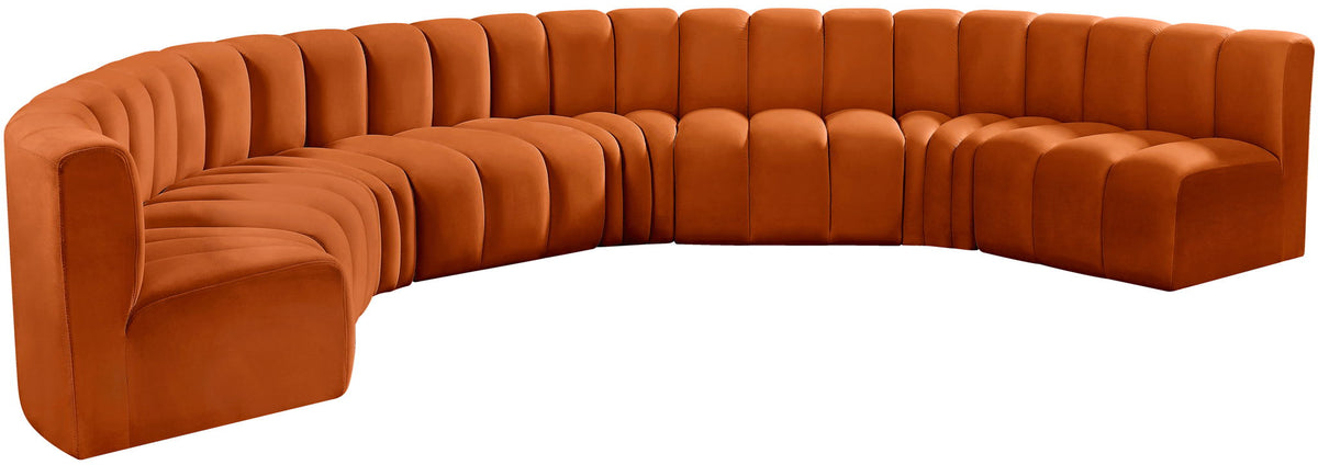Arc - Velvet 8 Piece U-Shaped Modular Sofa