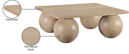 Fitch - Oak Veneer Coffee Table - 4 Legs