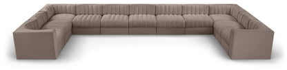 Rummi - Velvet Performance Fabric Upholstered 11 Piece Modular Sectional