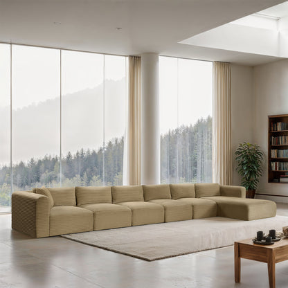 Shaggy - 6 Piece Modular Sectional With Chaise