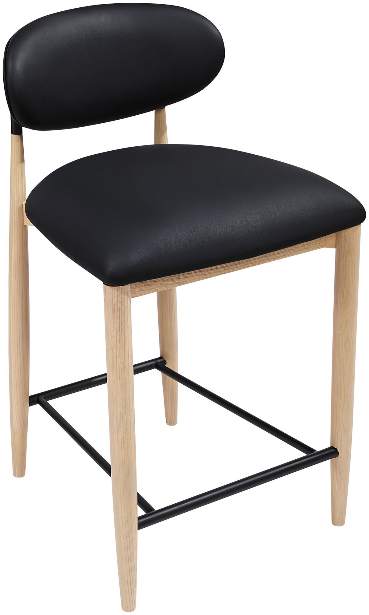 Riccio - Stool - Natural And Black Frame