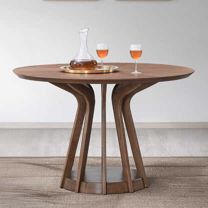 Seda - Round Dining Table - Walnut