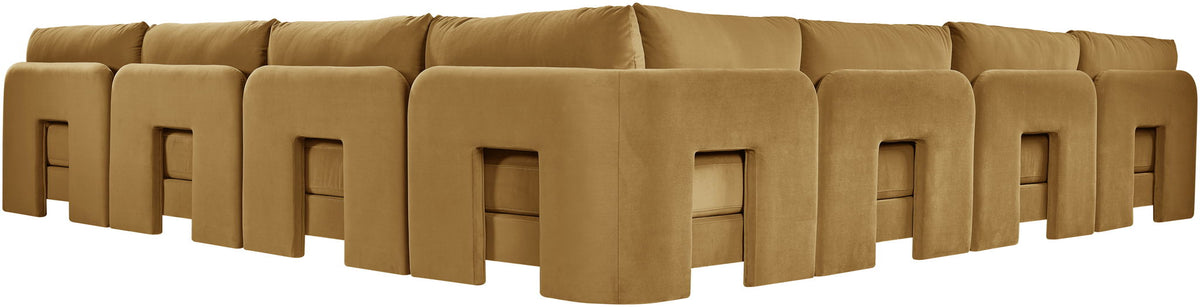 Hammond - Velvet Performance Fabric Upholstered 7 Piece Armless Sectional