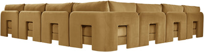 Hammond - Velvet Performance Fabric Upholstered 7 Piece Armless Sectional
