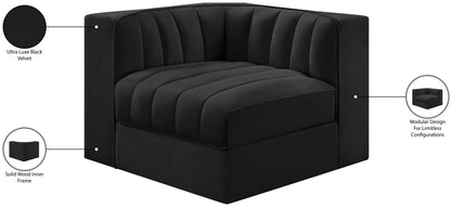 Rummi - Velvet Performance Fabric Upholstered Modular Corner Chair