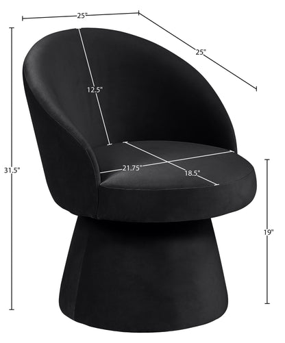 Selene - Upholstered Swivel Dining Chair