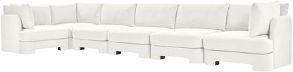 Hammond - Velvet Performance Fabric Upholstered 6 Piece L-Shaped Sectional