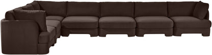 Hammond - Velvet Performance Fabric Upholstered 7 Piece Sectional