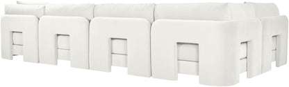 Hammond - Velvet Performance Fabric Upholstered 5 Piece L-Shaped Sectional