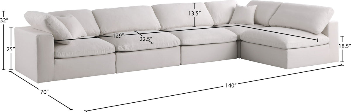 Plush - 5 Piece Modular Sectional