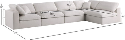 Plush - 5 Piece Modular Sectional