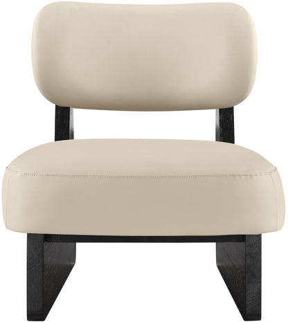 Vetra - Vegan Leather Upholstered Accent Chair With Black Base