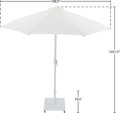 Fiji - Aluminum Patio Umbrella With Square White Base