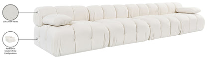 Orin - Velvet 4 Piece Modular Sofa