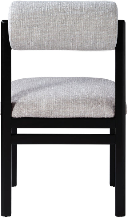 Roundhill - Fabric Dining Chair (Set of 2) - Black Frame