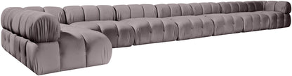 Orin - Velvet Performance Fabric Upholstered 8 Piece L-Shaped Sectional
