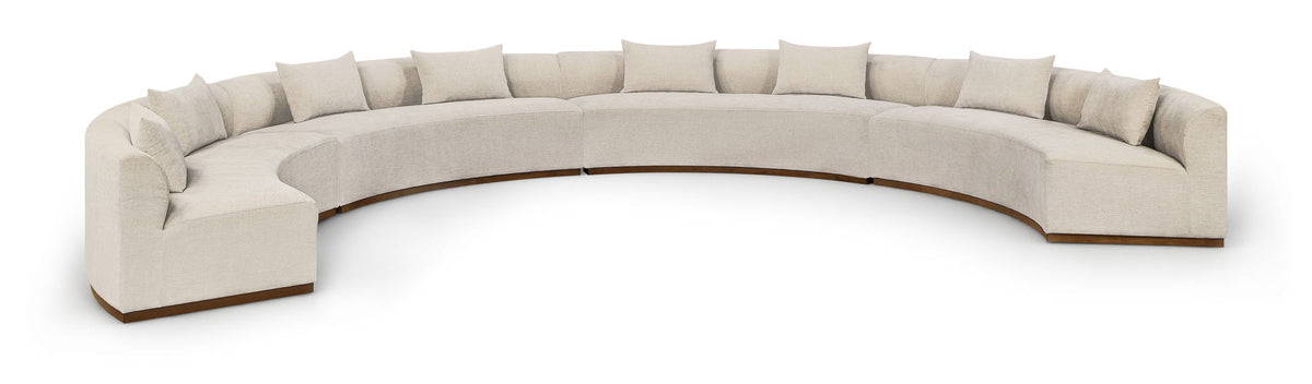 Avanti - Chenille Fabric Upholstered 4 Piece Modular Sectional