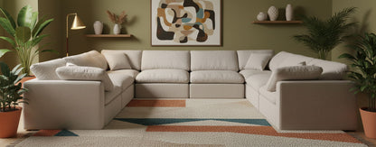 Indulge - Linen 8 Piece Modular Sectional