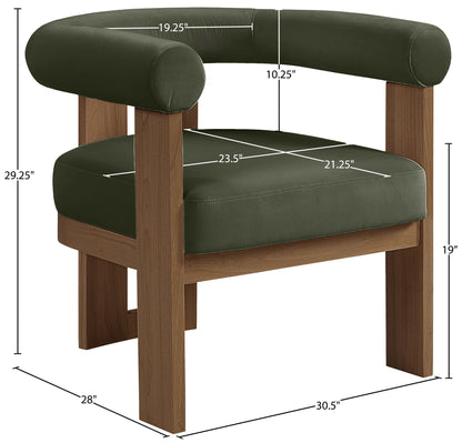 Arienzo - Performance Fabric Upholstered Accent Chair - Walnut Base