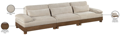 Turin - Chenille Fabric Upholstered Modular Sectional - Taupe