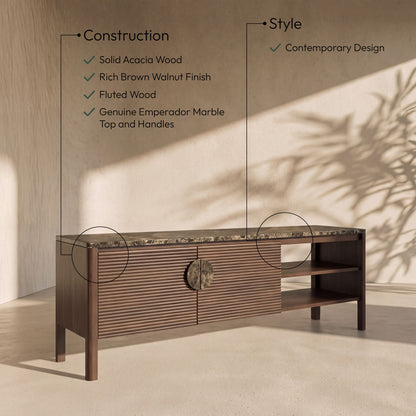 Varenna - 57.25" Acacia Wood Media Console