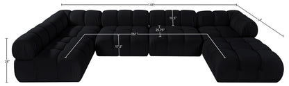 Orin - 6 Piece Modular Sectional (3 Modular Chairs, 2 Corner Chairs & Ottoman)