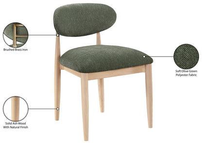 Riccio - Fabric Dining Side Chair (Set of 2) - Natural Frame