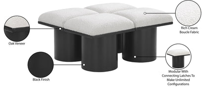 Pavilion - 4 Piece Modular Bench With Black Base