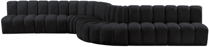 Arc - Velvet 8 Piece Curved Modular Sofa