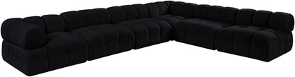 Orin - Velvet 6 Piece Modular L-Shaped Sectional