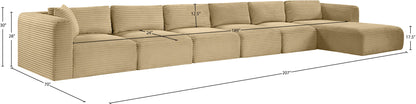 Shaggy - 6 Piece Modular Sectional With Chaise